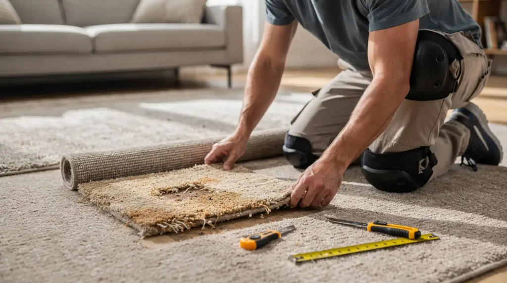 Full replacement is usually only necessary when a carpet is too worn or damaged